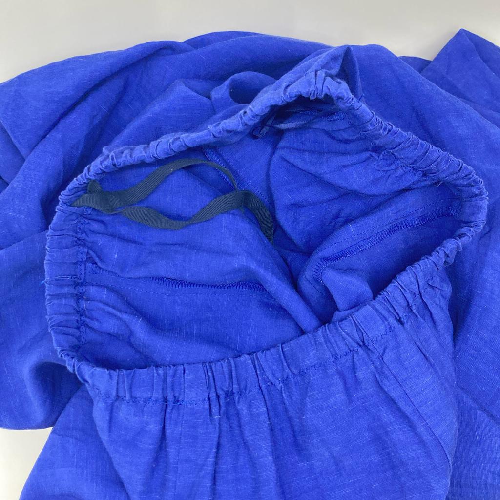 Plage [Made in 2011] 23-060-922-7090-2-0 Linen Blend Flare Long skirt 38 blueUsed