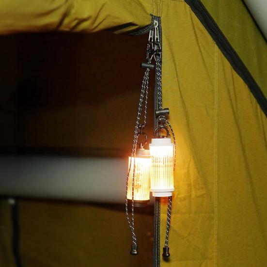 Outdoor Lamp Hanging Rope Adjustable Multi-purpose Reflective Rope Backpack Waist Tent Camping Lantern Hanging Cord with Rotary Hook