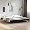 Bed Frame Black 200x200 cm Particleboard and Metal