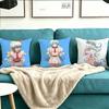 G-Gurren Lagann Nia Teppelin Pillow Case Square Double-Sided Sofa Cushion Cover Bedroom Bedside Pillow