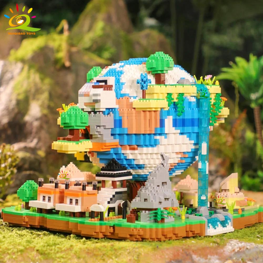 Non-Toxic 5452Pcs Moc The Earth Village Model Micro Building Blocks Architecture Style Brick For Kid Children Construction Toys