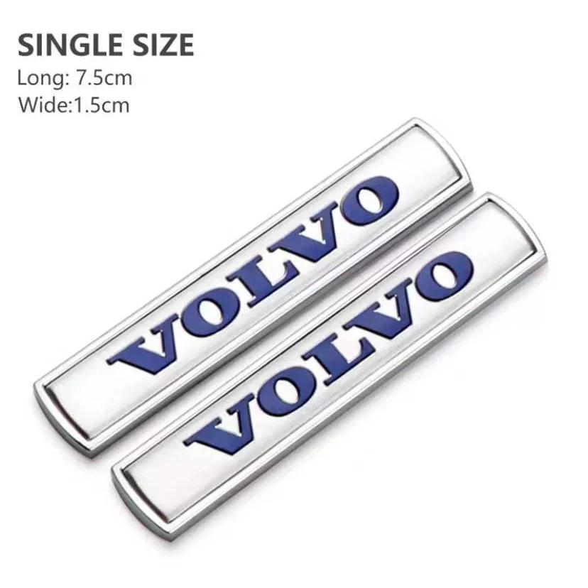 2PCS 3D letter badge sticker for Volvo S90 S60 XC60 XC90 V60 XC40 S80 C40 fender rim badge black, blue silver car accessories