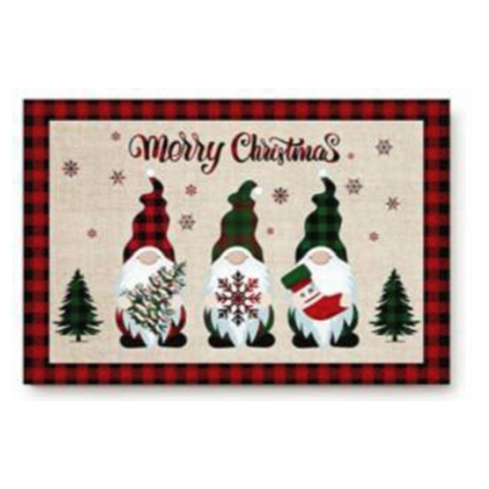 Christmas Gnome Entrance Doormat Cartoon Dwarf Welcome Mat Entrance Carpet  Indoor Outdoor