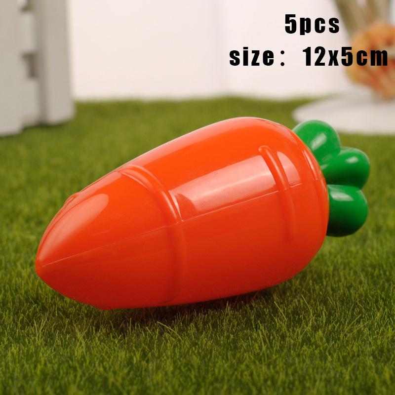 

5pcs Transparent Easter Plastic Carrots Candy Box Creative Easter Gift Box Decorations for Home Birthday Party Decor Kids Favors 12x5cm