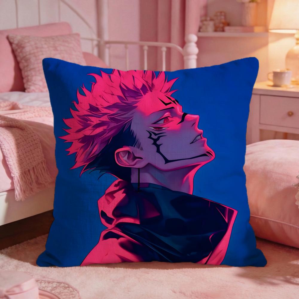 anime jJujutsu Kaisen Cushion Cover Premium Comfort Reversible Pillow Cove Two in One Design for Any Room Car Interior