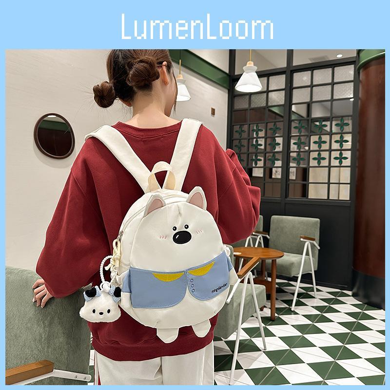 Cartoon Bear Kids Backpack With Nylon Material For Girls Travel And Daily Use