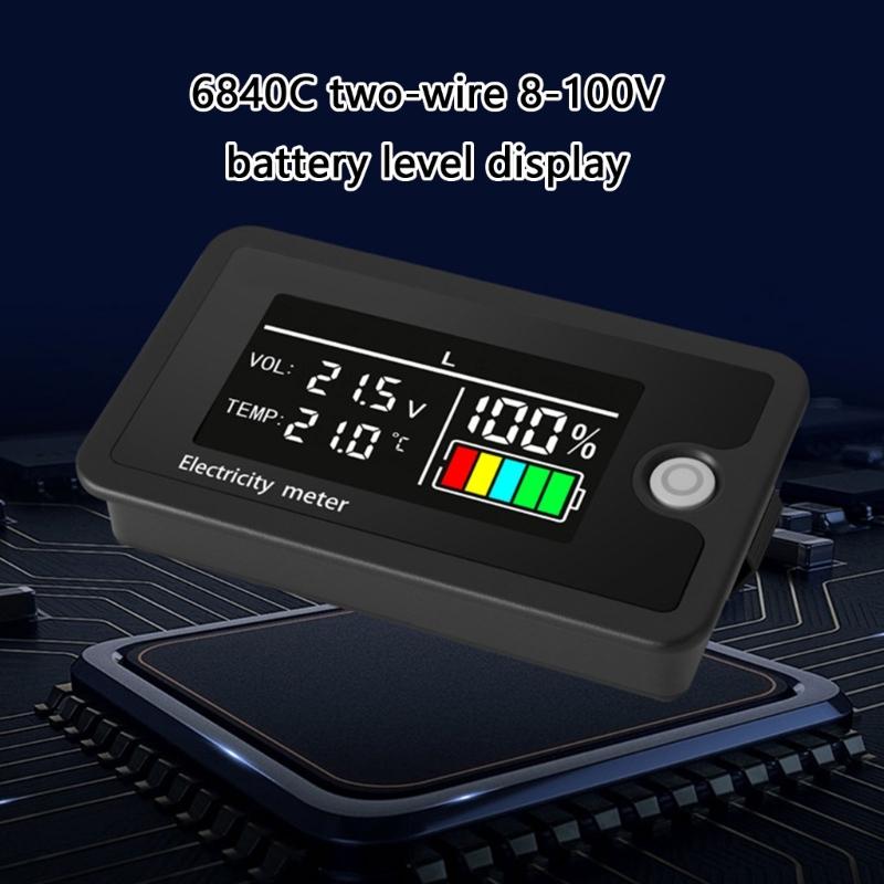 Car Battery Charge Levels Indicator DC8V-100V Lithiums Battery Capacity Meter Tester Display LED Tester Voltmeter