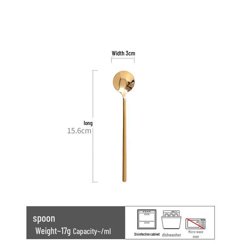 Современная золотая ложка для размешивания кофе и чая из нержавеющей стали