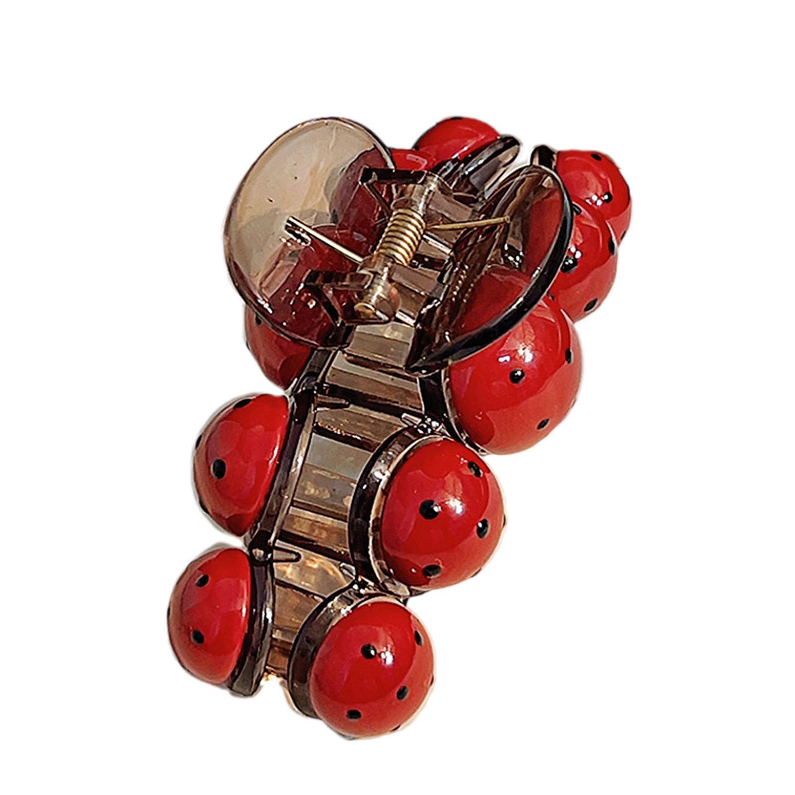 

Заколка-краб для волос в виде принцессы, зажимы для волос в виде милой божьей коровки, заколки с сильной фиксацией для девочек