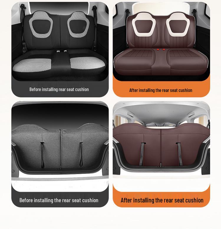 Wuling Hongguang Mini 3rd Gen Nappa Leather Car Seat Cushion - Universal for All Seasons