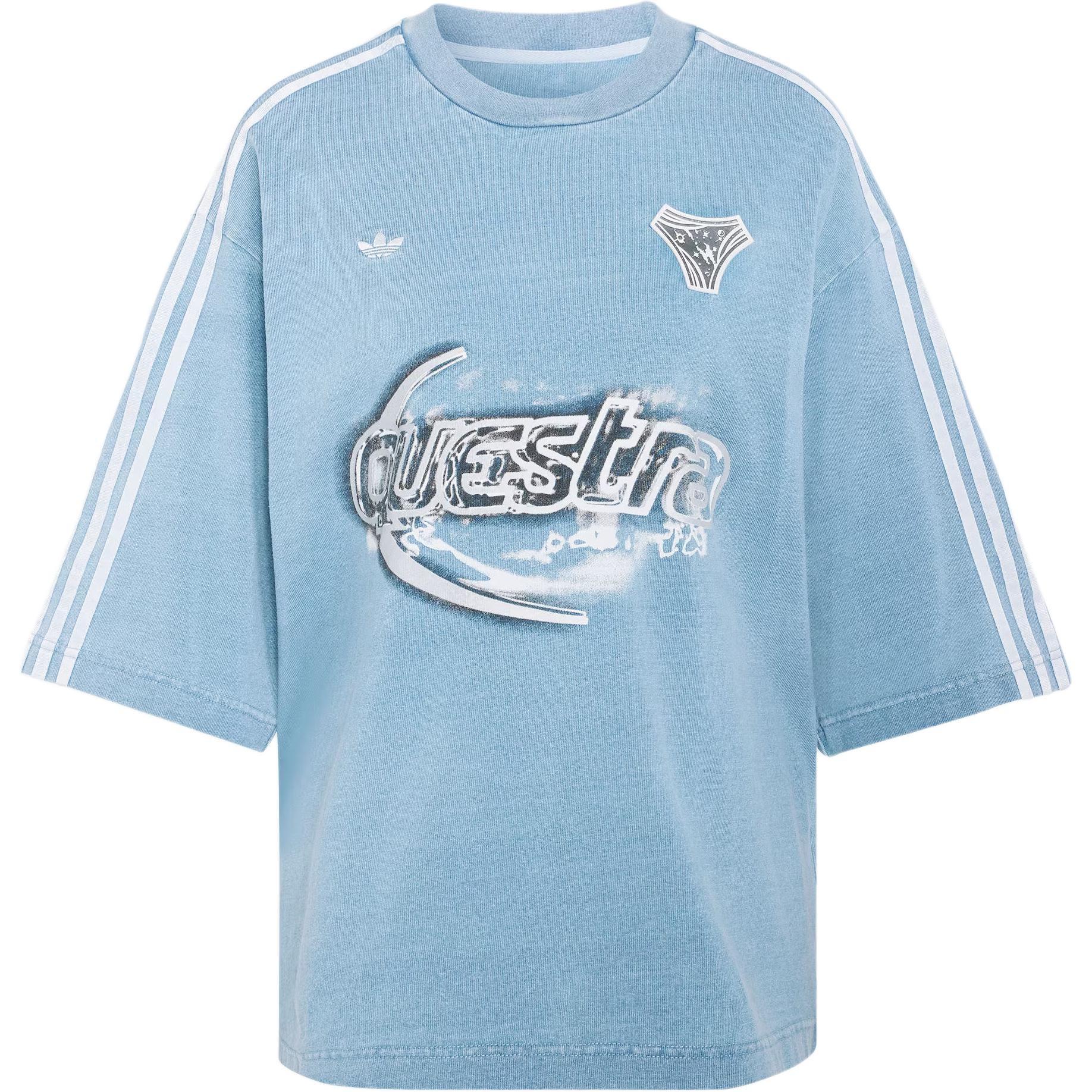 (WMNS) adidas adilenium Season 5 Oversized Denim T-Shirt Light Blue Men s KZ5011 XS
