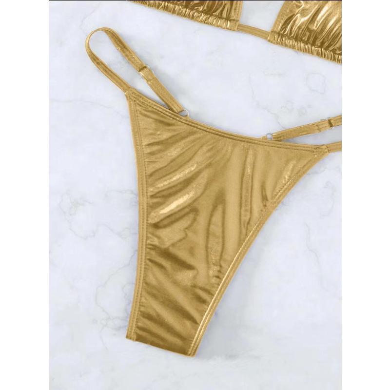 Women S Shiny Thong Bikini Swimsuit For Women Swimming
