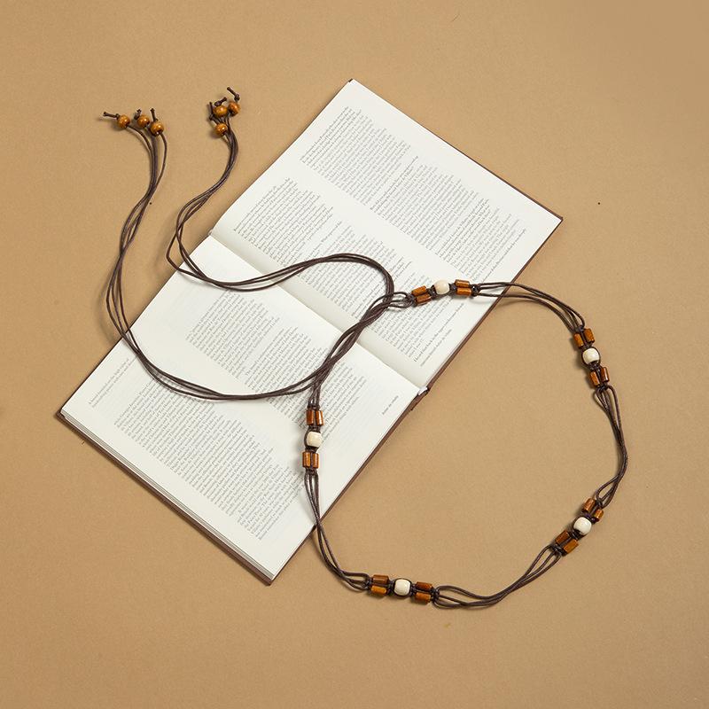 Bohemian retro style fringed waist chain women's exquisite hand-woven waist rope with skirt spring and summer ethnic style belt