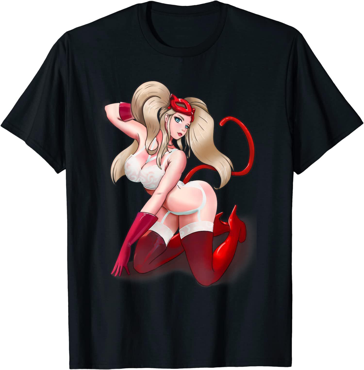 NEW LIMITED Sexy kawaii Girl Cat Mask Anime Hentai Manga Sexy Adult Hot T-Shirt L
