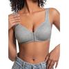 Women's Bra Wire-Free Front Closure Solid Color Full Coverage 3D Cups More Considerate for Middle-Aged And Elderly Individual Underwear