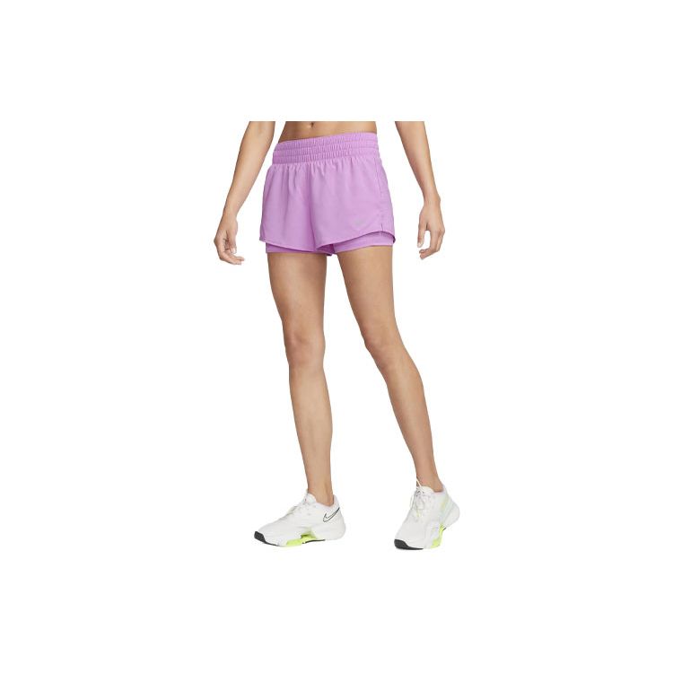 

Nike Шорты женские повседневные Dri-Fit One однотонные с эластичной талией два в одном фиолетовые DX6013-532 S