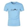 Bergs-EKG T-shirt Sommar Män Kvinnor Kortärmad T-shirt Roliga Hip Hop Tees Toppar Harajuku Kläder Elektrokardiogram T-shirt