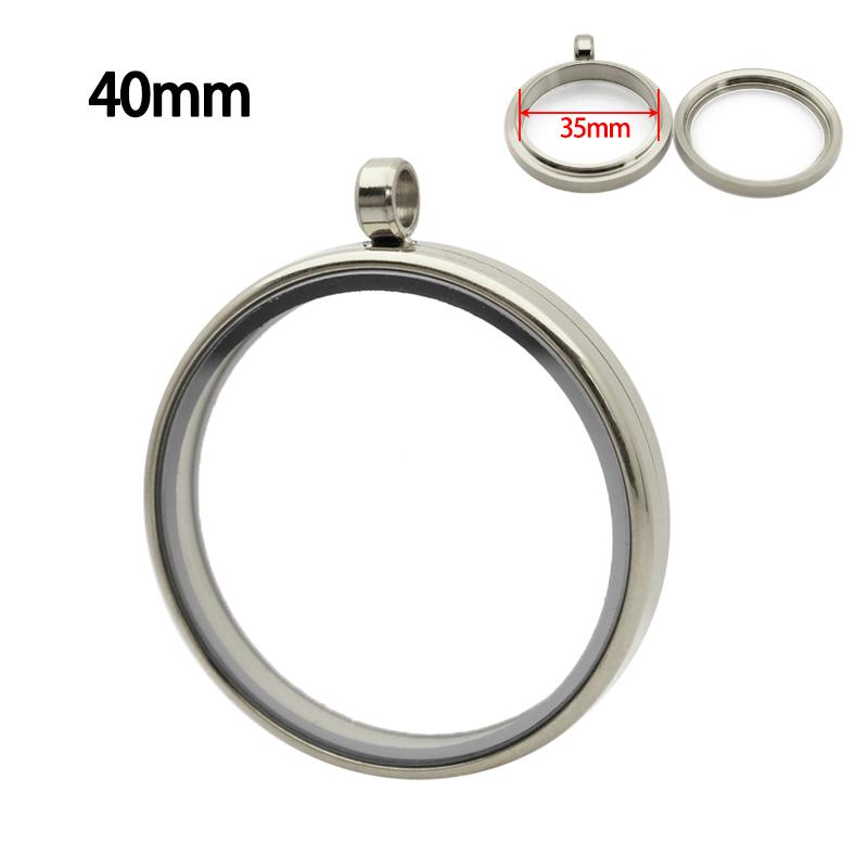 12pcs 15/20/23/25/27/30/33/35/40/45mm Stainless Steel Screw Living Memory Glass Locket Floating Charms Locket Pendant Jewelry