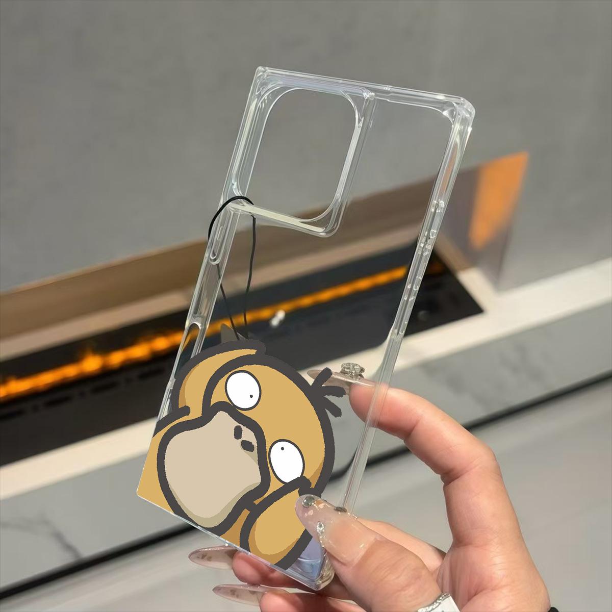 

Прозрачный квадратный чехол-бампер для iPhone 11 13 15 Plus 14 Pro Max 16 ProMax 12, защита от окисления, чехол с причудливым узором с утками iphone 11 ProMax