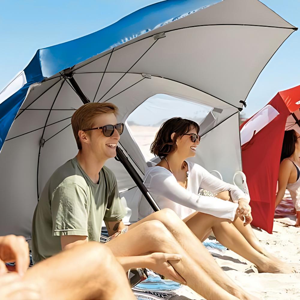 Selbstfaltendes Strandzelt Sonnenschirm UV-Fischerei mit Boden Groß XXL