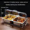 Stainless Steel Food Display Tray with Transparent Lid