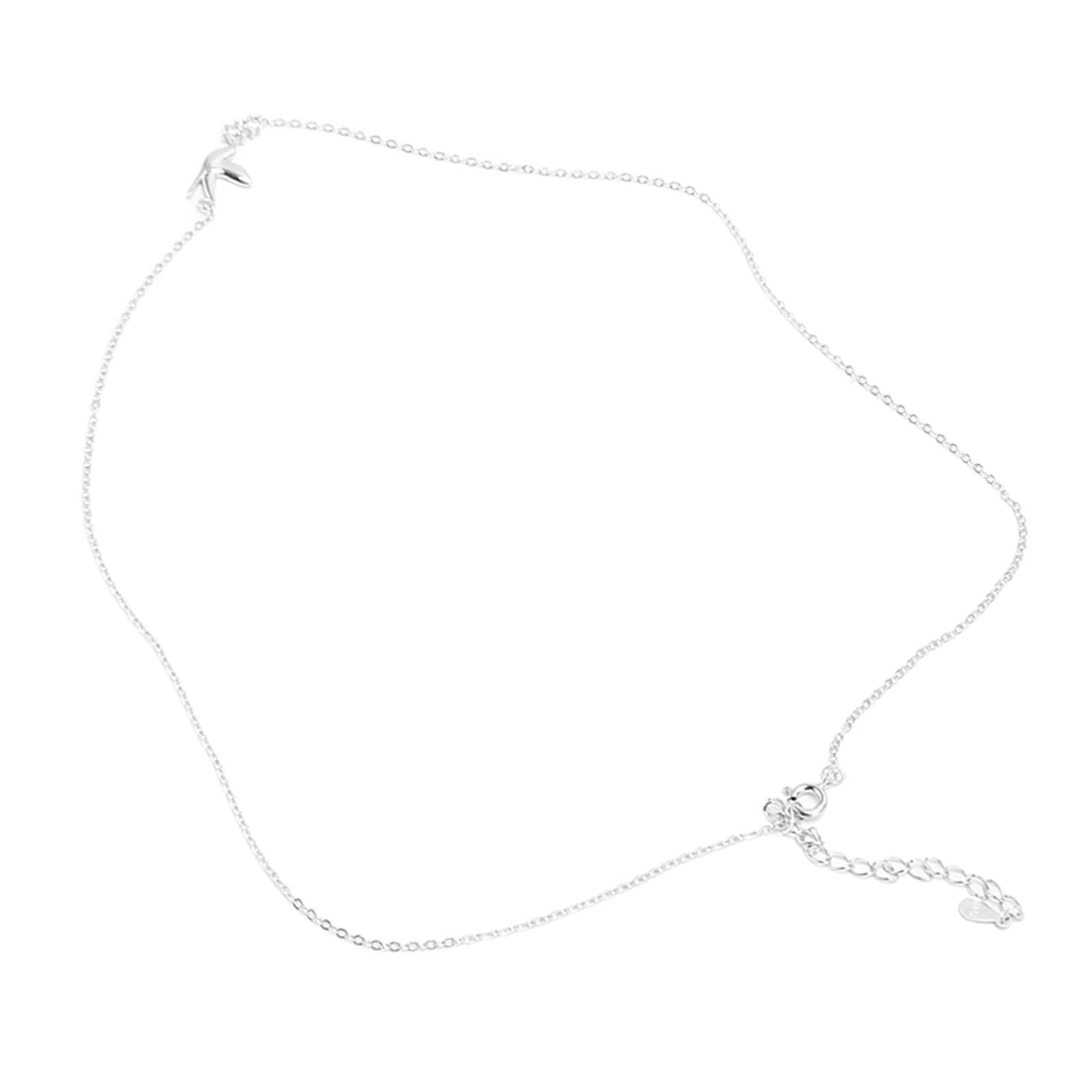 

Silver Pendant Necklace Beautiful Elegant Adjustable Cute Dove Bird Pendant Necklace for Women Platinum