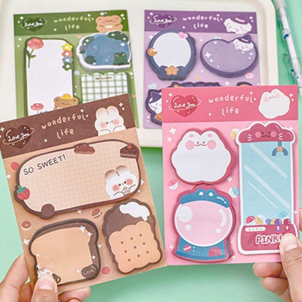 Rabbit Cartoon Sticky Notes Cartoon Rabbit Sticky Notes School Supplies Bear Sticky Notes  Students