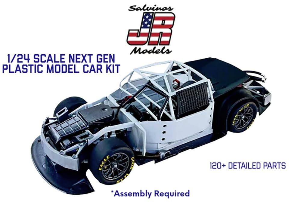 Salvinos JR Models Josh Berry Wood Brothers Racing Kieme Ford Mustang NASCAR 2025 Plastic Model Car WBF2025JBD 1/24 #21 Slow-Bass (Car)