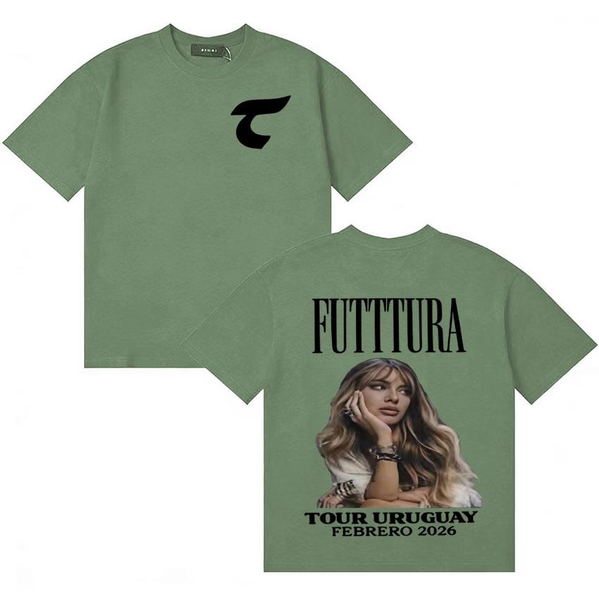 

Singer TINI 2026 Tour Hip Hop Music Graphic Tshirts Unisexs Women Unisex Short Sleeve Gothic Summer Cotton Loose T Shrit Fans Gift 4XL