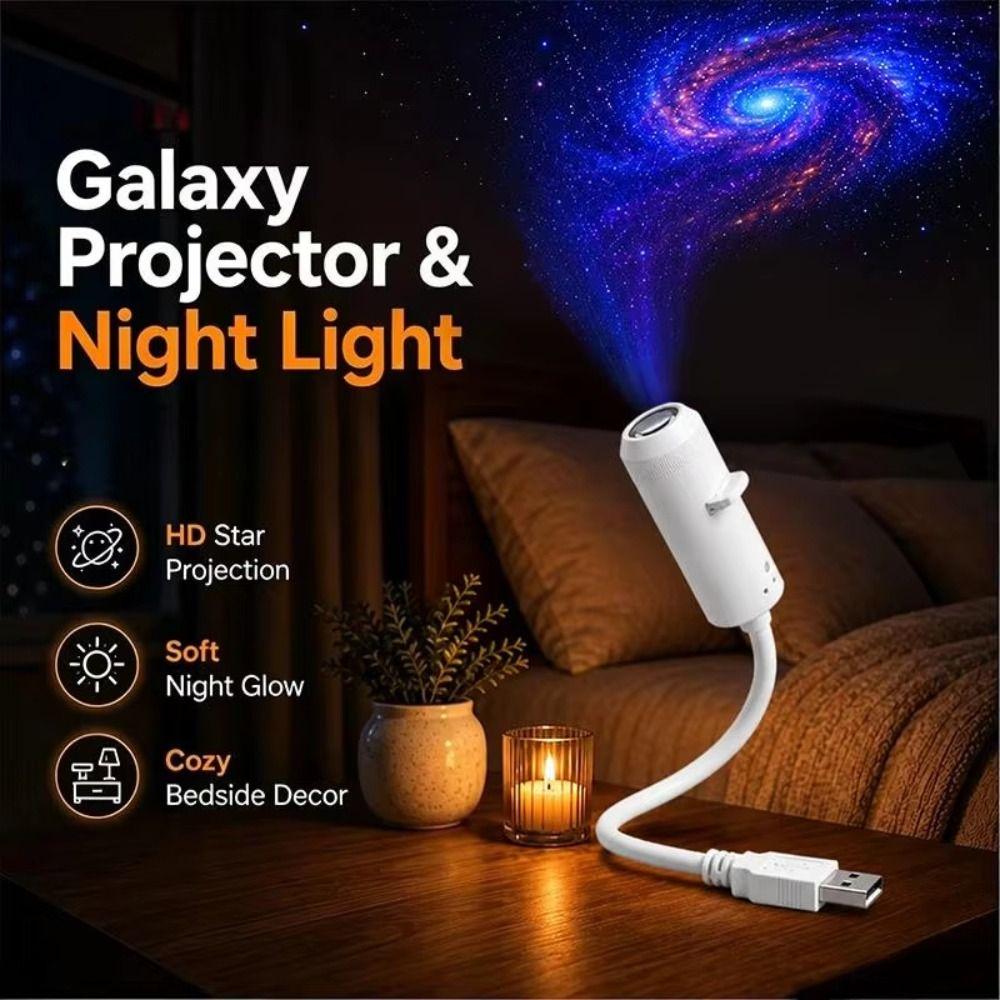 High-definition Galaxy Projector USB Powered Starry Sky Lamp Clear Image Star Projector Car Decor