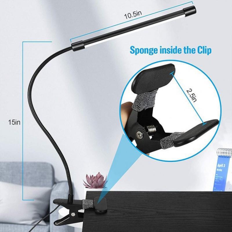 Nail Art & Eyelash Extension Fill Light - Long Arm, Eye Protection, Desktop Clip Lamp