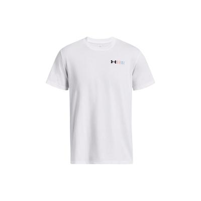 Letter Logo Print Pullover Short Sleeve T-Shirt Men Tops White 1382904-100
