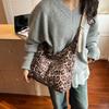 Hobo Bag Women Faux leather Leopard Print Large Capacity Daily Commute