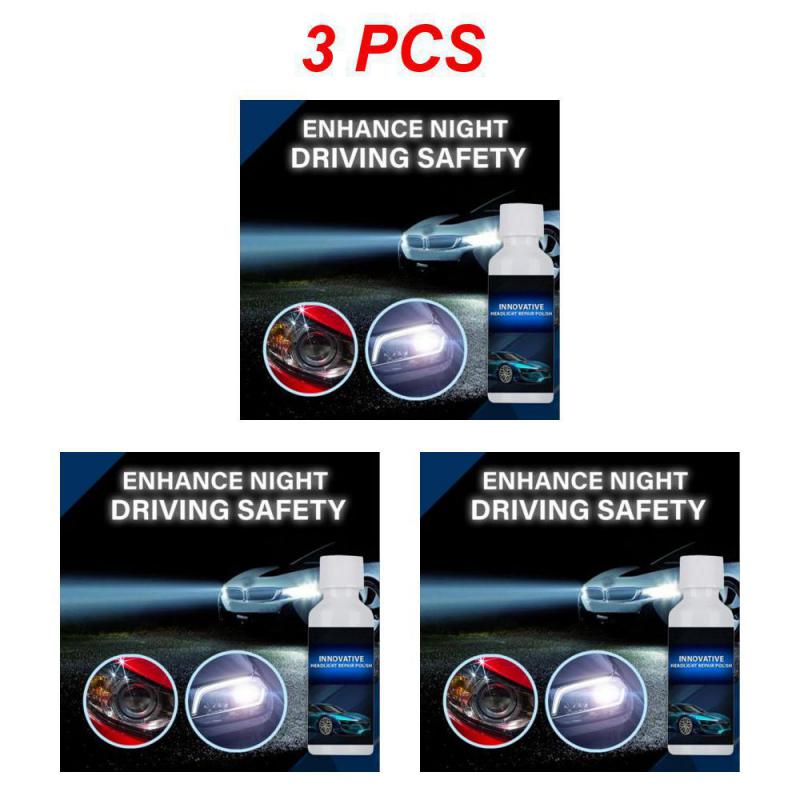 

20 мл инновационная жидкость для ремонта автомобильных фар, полировка фар, восстановление покрытия, средство с губкой, принадлежности для обслуживания