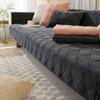 Short Plush Grey Color Sofa Towel European Brief Thicken Quilted Sofa Cover Slip Resistant European Couch Cover for Living Room