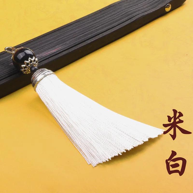 8cm Small Silk Tassel Earrings Pendant Charms Crafts Silver End Caps Tassels Brush for DIY Jewelry Making Accessories 5pc
