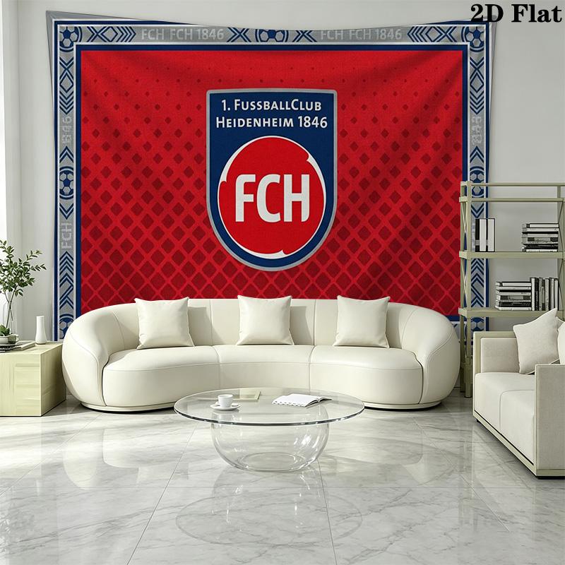 FC Heidenheim Wall Tapestry Aesthetic Wall Hanging Printed Fabric Blanket Decorative Tapestries for Bedroom Living Room Home Decor
