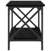 Side Table Black Oak Effect 55 X 38 X 45 Cm