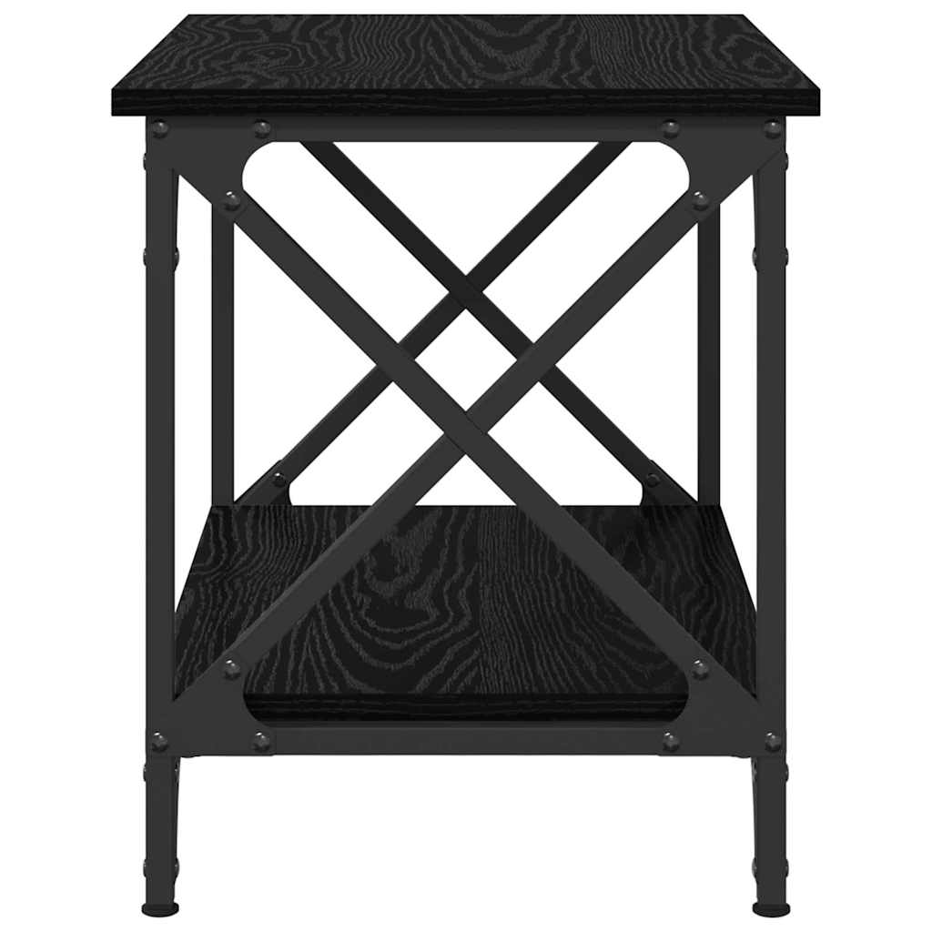 Side Table Black Oak Effect 55 X 38 X 45 Cm