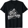 New Gorilla Weightlifting Beast Bodybuilding Gym Animal Fitness Tshirt