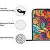 Colorful Boho Florals Pot Holders Set of 2 Kitchen Decorative Heat Resistant Potholder Cotton Lining Oven Hot Pads for Cooking Baking Microwave Oven