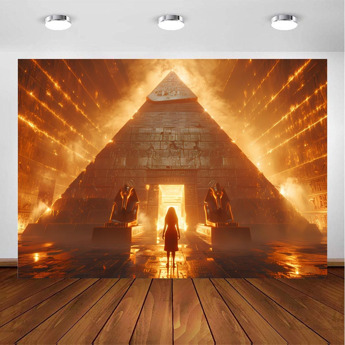 Background fabric for the party themed  Egyptian Pharaoh and Cleopatra  - multi-functional polyester fabric 100x150cm