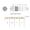 Heavy Machinery 6Pin Connector Rated Voltage 300V Zinc Alloy Body Brass Gold Plated Contacts For Automation Systems