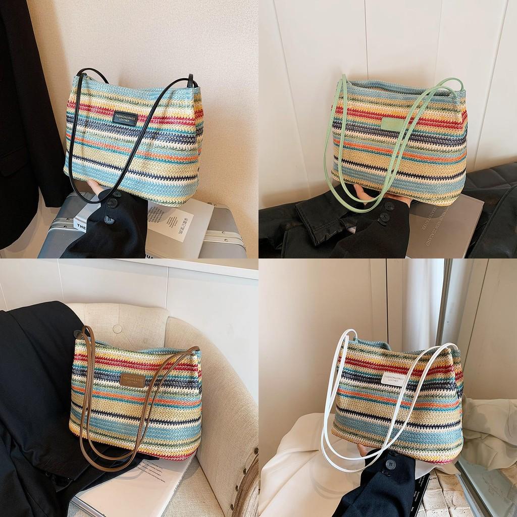 Fashionable Fall Shoulder Bucket Bag Unique Woven Design Perfect For Daily Use And Outings
