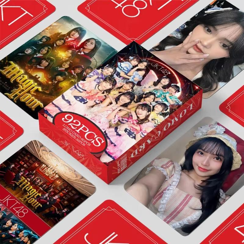 

92PCS Girl Group JKT48 Photo Cards Set - Indonesian Idol Double-Sided LOMO Cards Perfect Gift for Fans