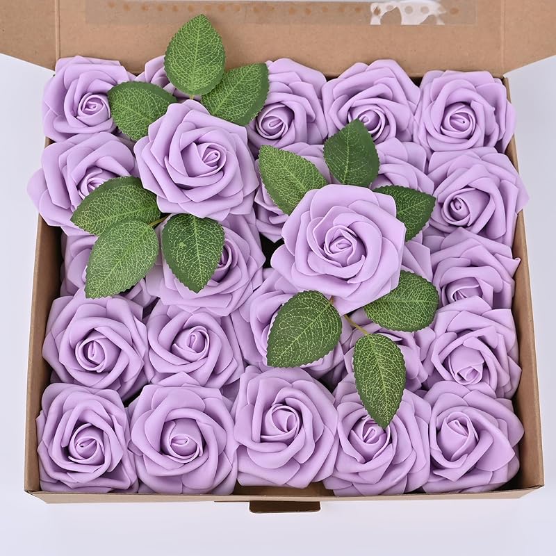 

Искусственные цветы Черные розы 25 шт. Реалистично выглядящие искусственные розы со стеблями для украшения, для DIY, свадебных букетов, центральных композиций, вечеринки для невесты лиловый