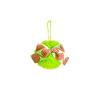 Christmas Bow Plush Ball Pendant, 8cm Festive Party Ball Decoration, Plush Ball Decorative Pendant, Christmas Tree Decorative Pendant.