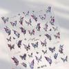 TENSOR Elegant Butterfly Ice Transparent Nail Art Stickers - Aurora Crushed Glass Effect (Model M-871)