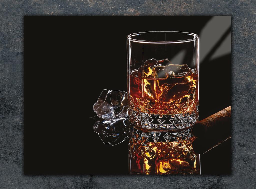 SZKLANA DESKA DO KROJENIA 40x30 WHISKY