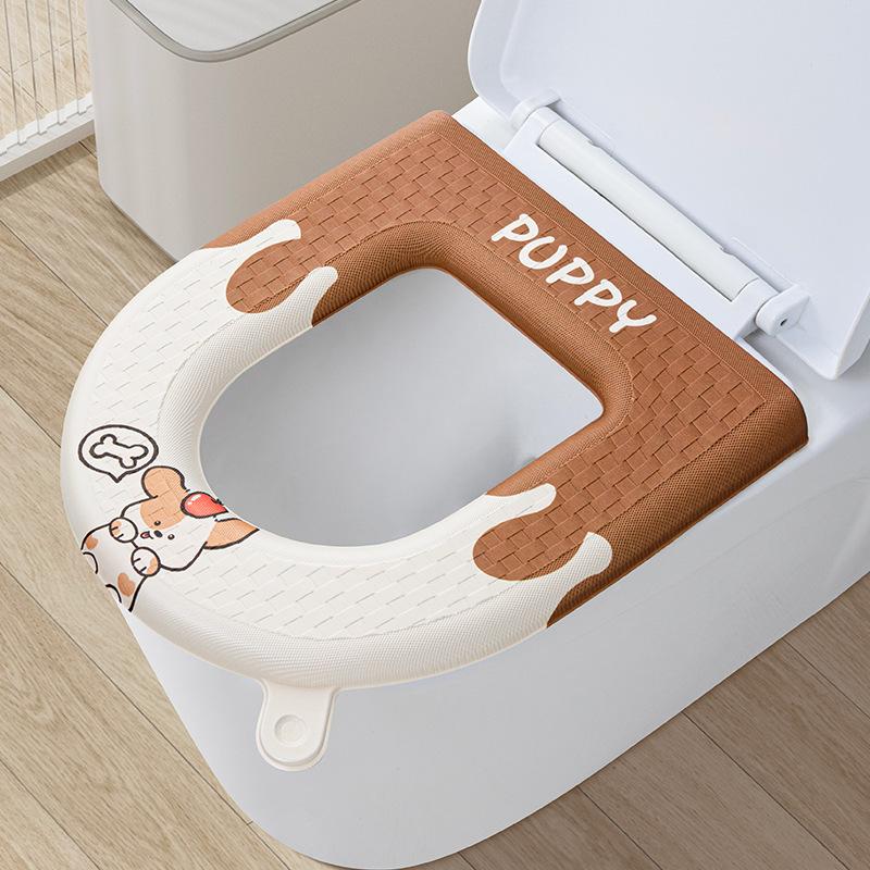 Cartoon Toilet Seat Cushion Cover, Soft EVA Toilet Lid Cover with Adhesive, Four Seasons Universal Fit    